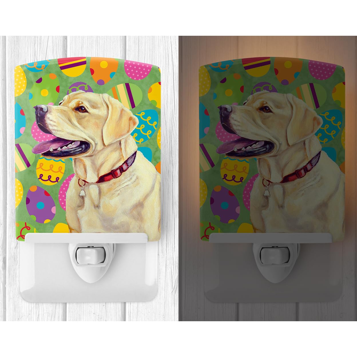 Rynx | Labrador Ceramic Night Light, Ul-Certified, 6X4X3, Multi-colored