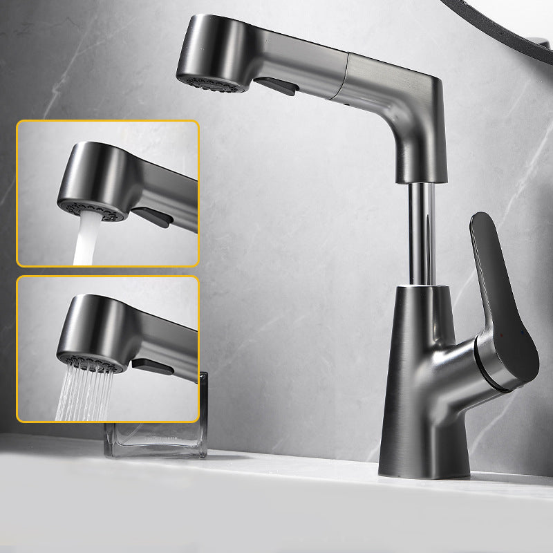 Rynx | 1-handle brushed nickel widespread faucet Single-hole bathroom vessel faucet with brass