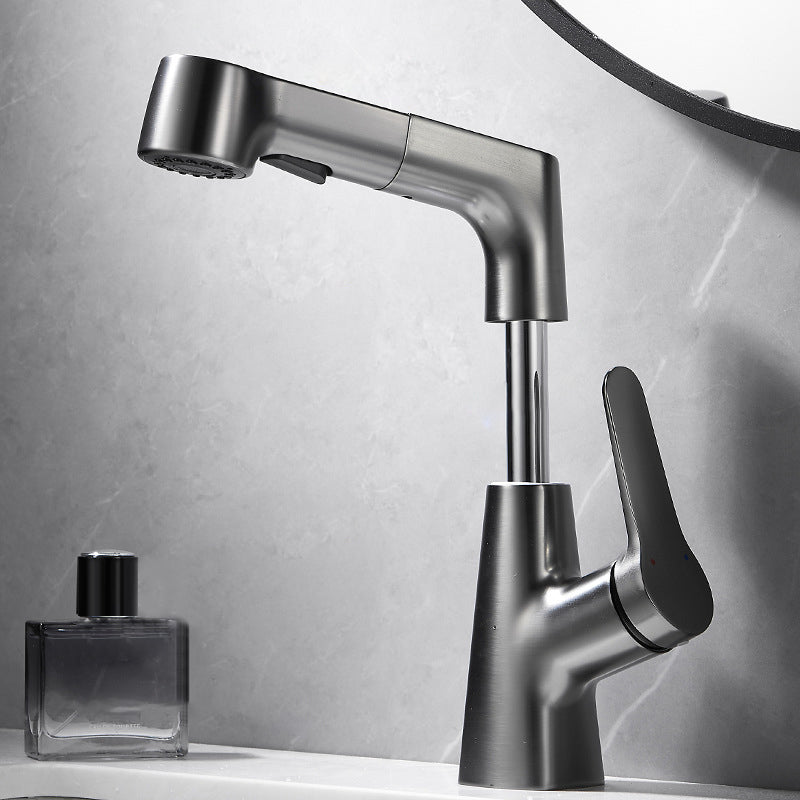 Rynx | 1-handle brushed nickel widespread faucet Single-hole bathroom vessel faucet with brass