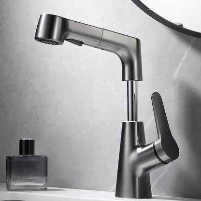 Rynx | 1-handle brushed nickel widespread faucet Single-hole bathroom vessel faucet with brass