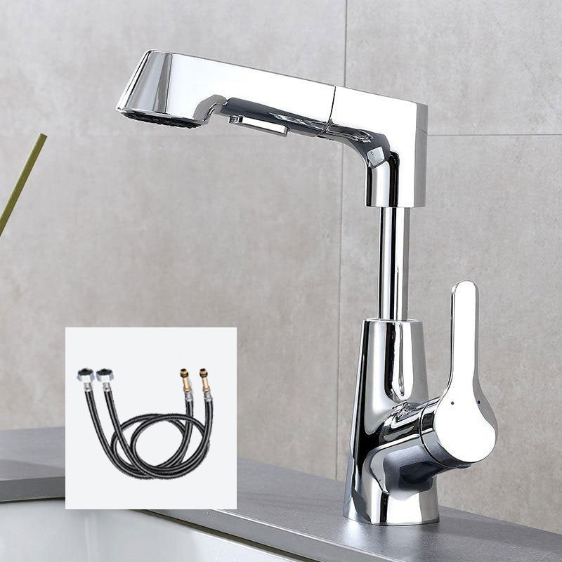 Rynx | 1-handle brushed nickel widespread faucet Single-hole bathroom vessel faucet with brass
