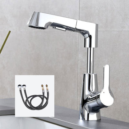 Rynx | 1-handle brushed nickel widespread faucet Single-hole bathroom vessel faucet with brass