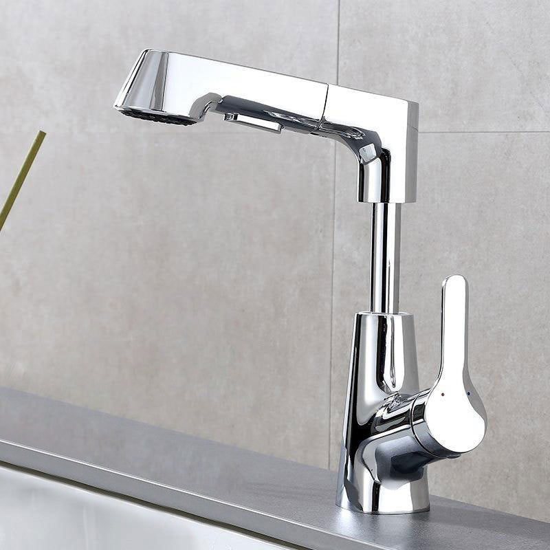 Rynx | 1-handle brushed nickel widespread faucet Single-hole bathroom vessel faucet with brass