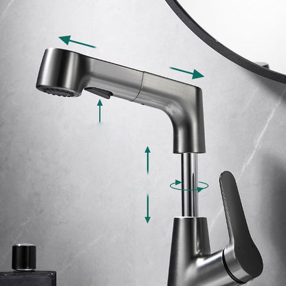 Rynx | 1-handle brushed nickel widespread faucet Single-hole bathroom vessel faucet with brass