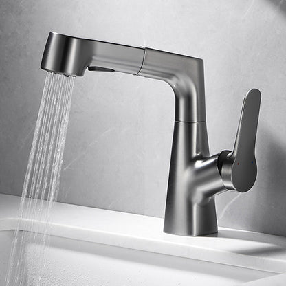 Rynx | 1-handle brushed nickel widespread faucet Single-hole bathroom vessel faucet with brass