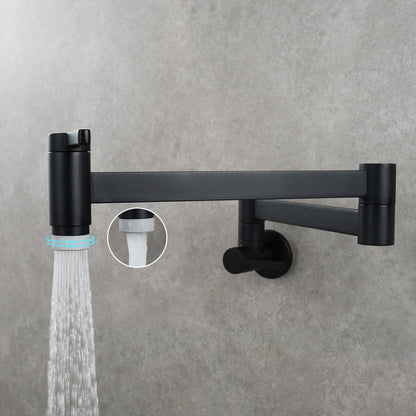 Rynx | 1-handle brushed nickel widespread faucet 1 hole wall-mounted bathroom faucet with brass