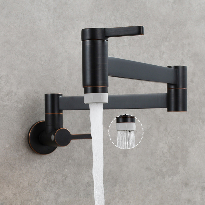 Rynx | 1-handle brushed nickel widespread faucet 1-hole wall-mounted bathroom faucet with brass