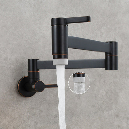 Rynx | 1-handle brushed nickel widespread faucet 1-hole wall-mounted bathroom faucet with brass
