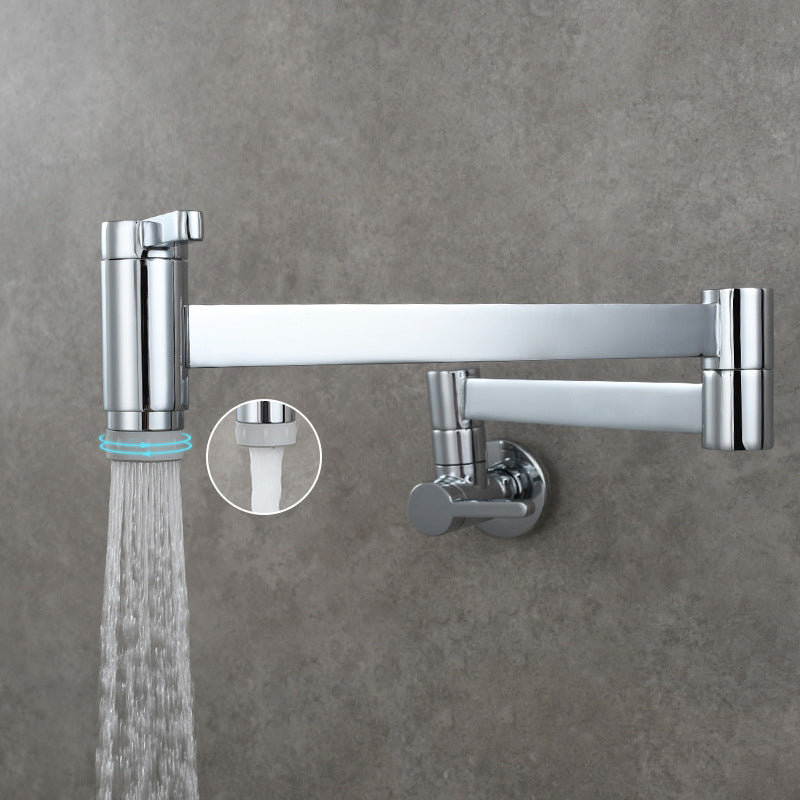 Rynx | 1-handle brushed nickel widespread faucet 1 hole wall-mounted bathroom faucet with brass