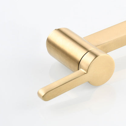 Rynx | 1-handle brushed nickel widespread faucet 1 hole wall-mounted bathroom faucet with brass