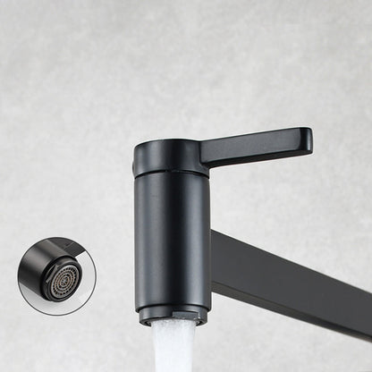 Rynx | 1-handle brushed nickel widespread faucet 1 hole wall-mounted bathroom faucet with brass
