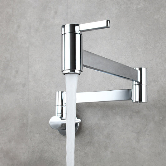 Rynx | 1-handle brushed nickel widespread faucet 1-hole wall-mounted bathroom faucet with brass