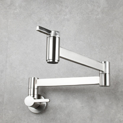 Rynx | 1-handle brushed nickel widespread faucet 1 hole wall-mounted bathroom faucet with brass