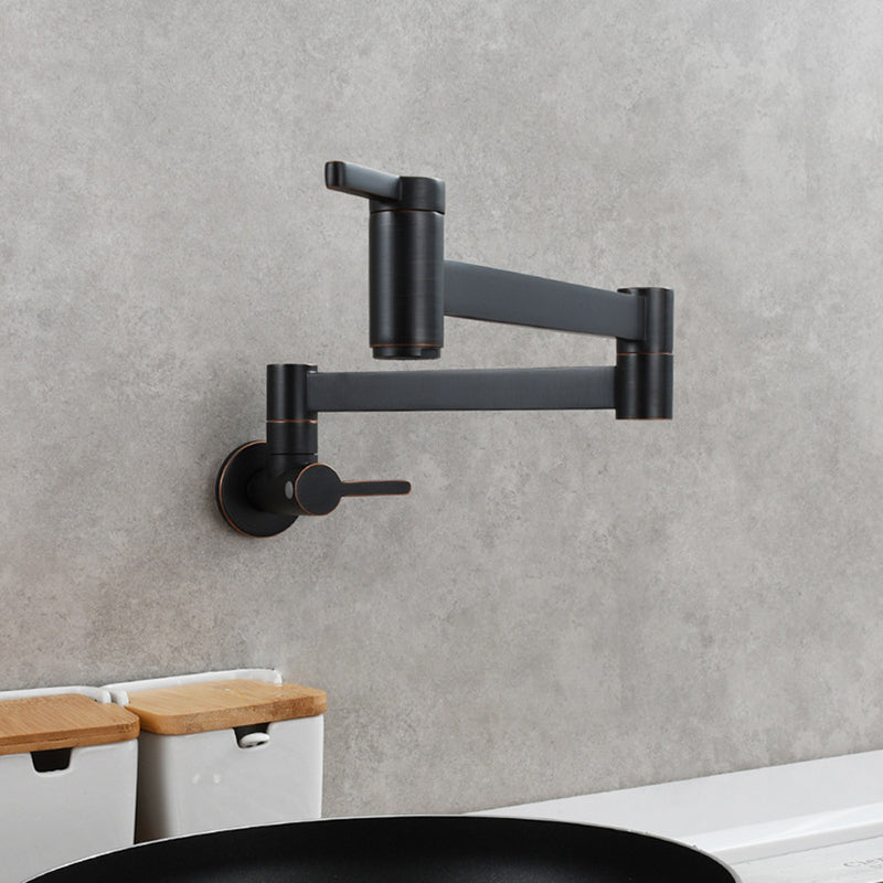 Rynx | 1-handle brushed nickel widespread faucet 1 hole wall-mounted bathroom faucet with brass
