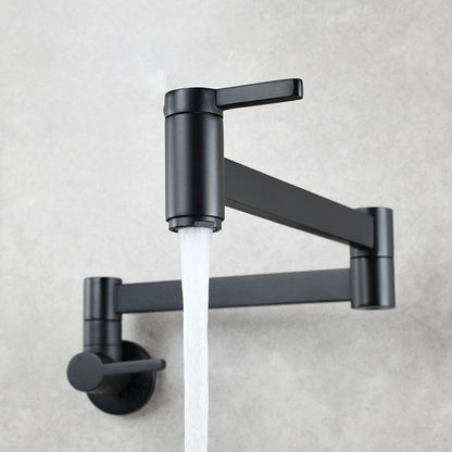 Rynx | 1-handle brushed nickel widespread faucet 1-hole wall-mounted bathroom faucet with brass