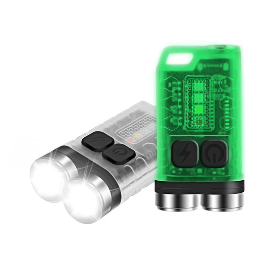 Rynx | Boruit V3 Mini Keychain Flashlight, 900Lm Usb-C Rechargeable, Waterproof, 12 Modes, Stainless Steel