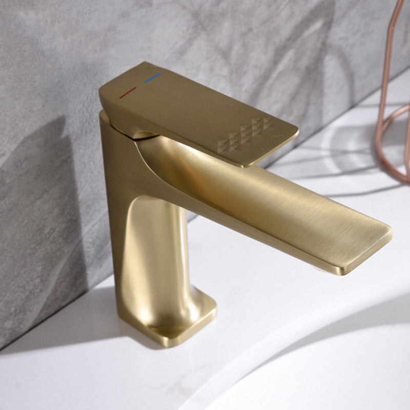 Rynx | Modern Bathroom Faucet Brass Deep Arc Lever Handle with Faucet Hose
