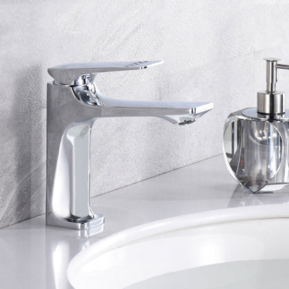 Rynx | Modern Bathroom Faucet Brass Deep Arc Lever Handle with Faucet Hose