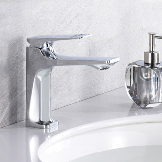 Rynx | Modern Bathroom Faucet Brass Deep Arc Lever Handle with Faucet Hose