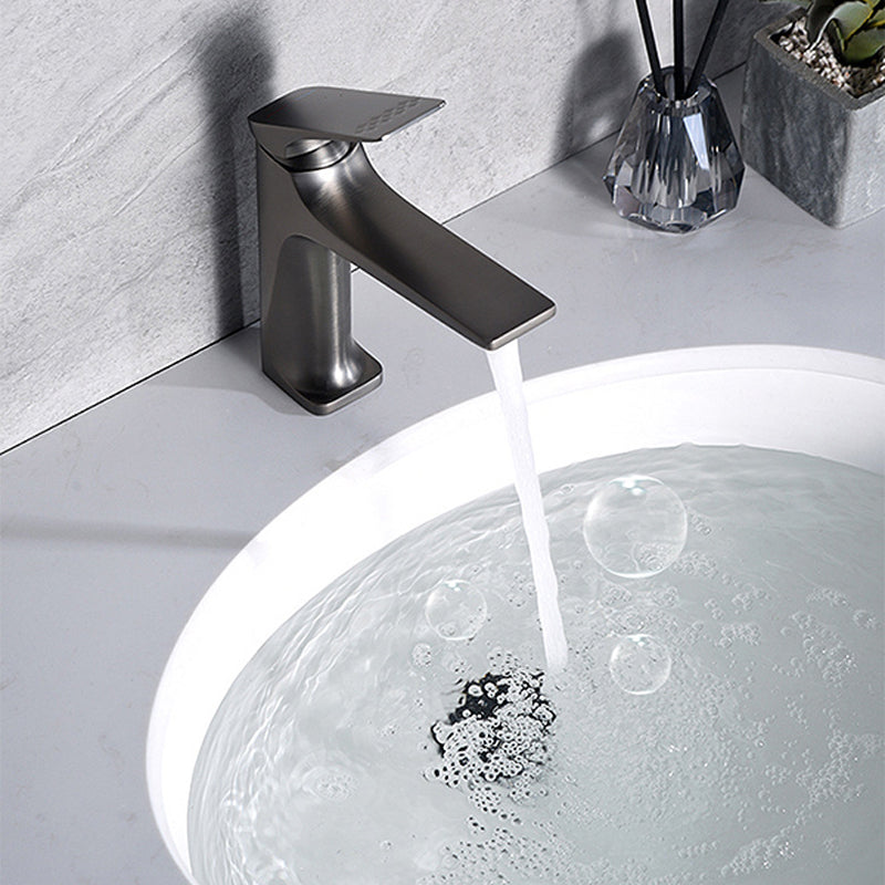 Rynx | Modern Bathroom Faucet Brass Deep Arc Lever Handle with Faucet Hose