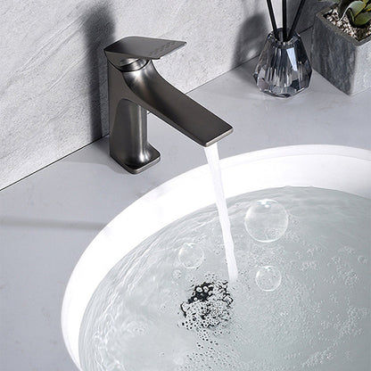 Rynx | Modern Bathroom Faucet Brass Deep Arc Lever Handle with Faucet Hose