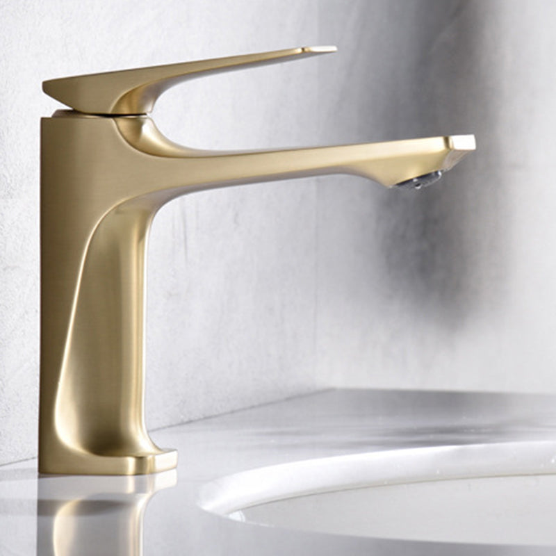 Rynx | Modern Bathroom Faucet Brass Deep Arc Lever Handle with Faucet Hose