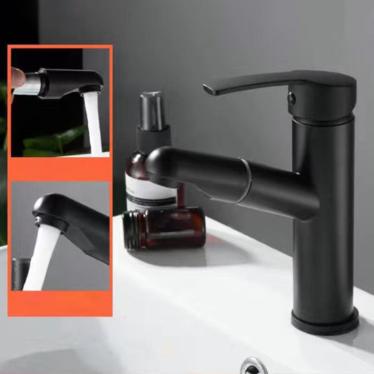Rynx | Extendable simple bathroom sink faucet 1 hole single lever faucet