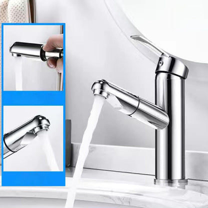 Rynx | Extendable simple bathroom sink faucet 1 hole single lever faucet