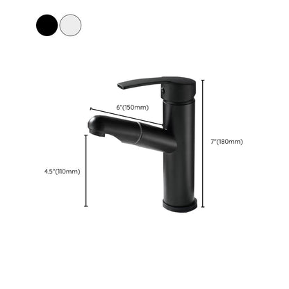 Rynx | Extendable simple bathroom sink faucet 1 hole single lever faucet