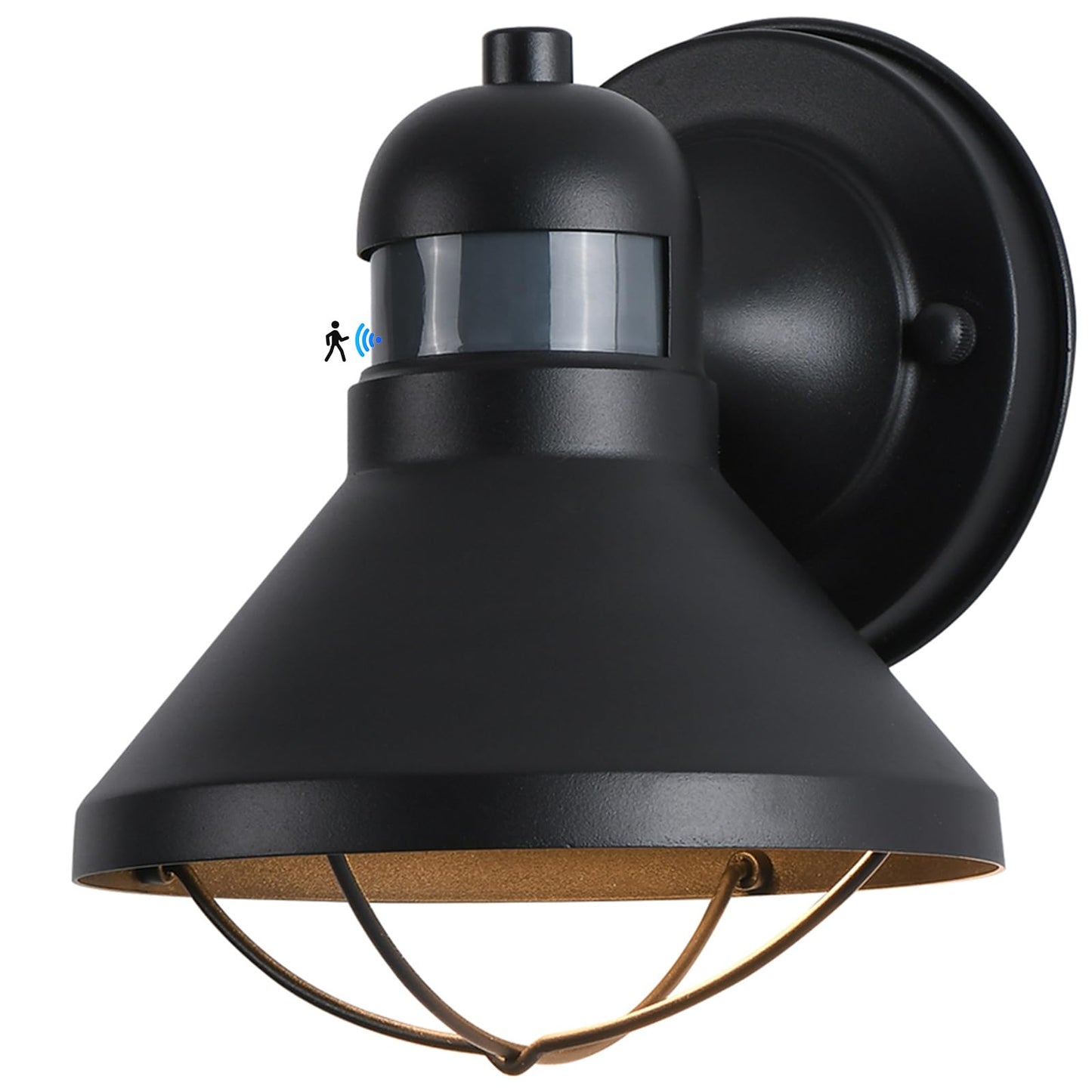 Rynx | Lonedruid Waterproof Motion Sensor LED Children's Light, Rustic Gold Outdoor Wall Lamp for the Entrance