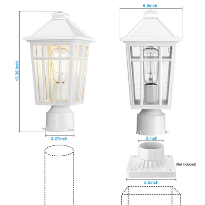 Rynx | Darkaway Waterproof Aluminum Outdoor Light Pole for Garden, Terrace, Walkway - White