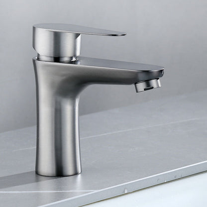 Rynx | Contemporary Stainless Steel Basin Tap Lever Handles Low Arc Basin Mixer
