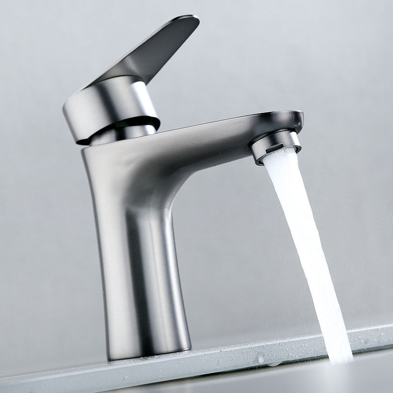 Rynx | Contemporary Stainless Steel Basin Tap Lever Handles Low Arc Basin Mixer