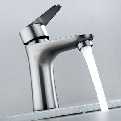 Rynx | Contemporary Stainless Steel Basin Tap Lever Handles Low Arc Basin Mixer