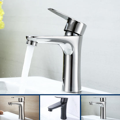 Rynx | Contemporary Stainless Steel Basin Tap Lever Handles Low Arc Basin Mixer