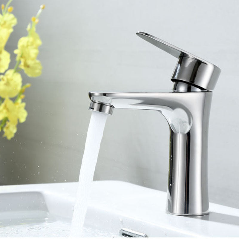 Rynx | Contemporary Stainless Steel Basin Tap Lever Handles Low Arc Basin Mixer