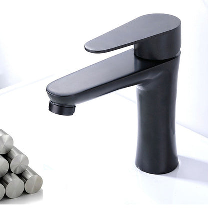 Rynx | Contemporary Stainless Steel Basin Tap Lever Handles Low Arc Basin Mixer