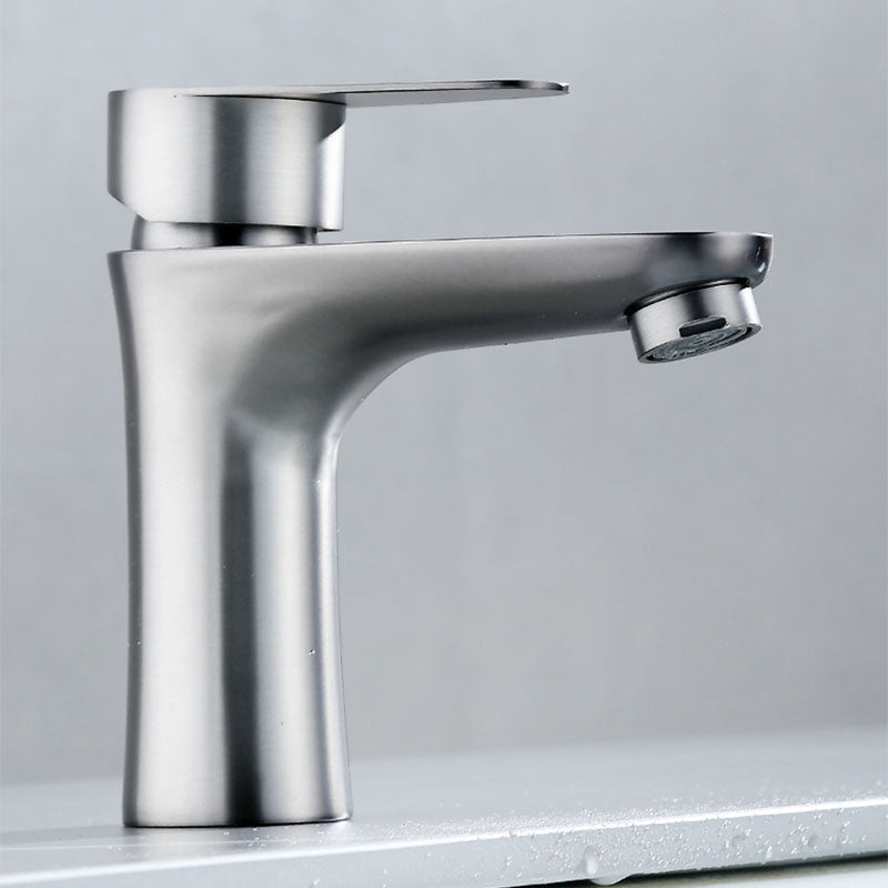 Rynx | Contemporary Stainless Steel Basin Tap Lever Handles Low Arc Basin Mixer