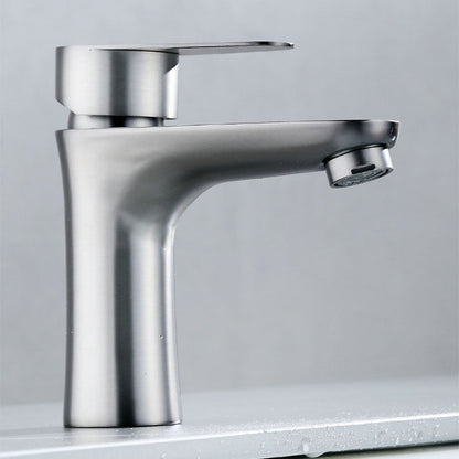 Rynx | Contemporary Stainless Steel Basin Tap Lever Handles Low Arc Basin Mixer