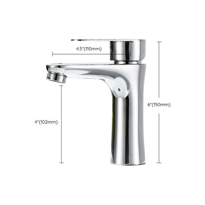 Rynx | Contemporary Stainless Steel Basin Tap Lever Handles Low Arc Basin Mixer
