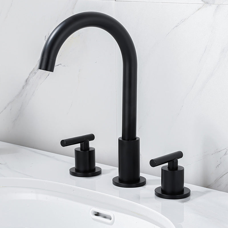 Rynx | Modern 2-Handle Bathroom Sink Faucet 3-Hole Widespread Bathroom Faucet