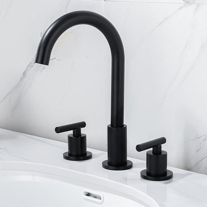 Rynx | Modern 2-Handle Bathroom Sink Faucet 3-Hole Widespread Bathroom Faucet