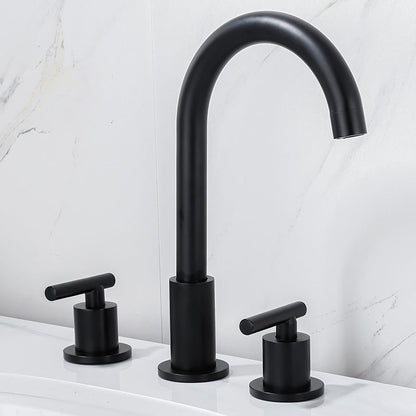 Rynx | Modern 2-Handle Bathroom Sink Faucet 3-Hole Widespread Bathroom Faucet