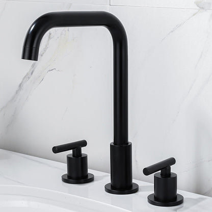 Rynx | Modern 2-Handle Bathroom Sink Faucet 3-Hole Widespread Bathroom Faucet
