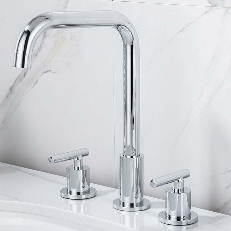 Rynx | Modern 2-Handle Bathroom Sink Faucet 3-Hole Widespread Bathroom Faucet