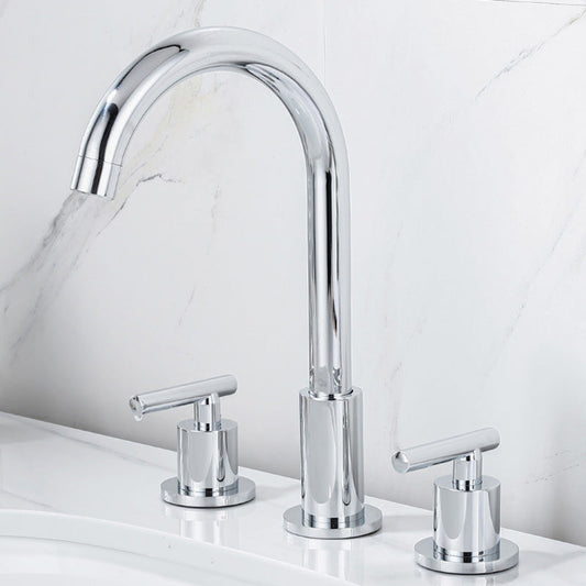 Rynx | Modern 2-Handle Bathroom Sink Faucet 3-Hole Widespread Bathroom Faucet