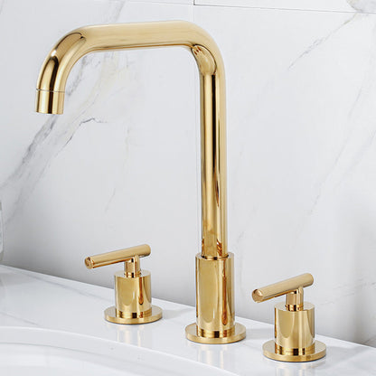 Rynx | Modern 2-Handle Bathroom Sink Faucet 3-Hole Widespread Bathroom Faucet