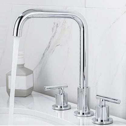 Rynx | Modern 2-Handle Bathroom Sink Faucet 3-Hole Widespread Bathroom Faucet