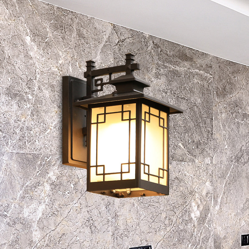 Rynx | Aluminium Black Finish Wall Lighting Window Decoration 1-Head Country Style Wall Lamp with Open Bottom Design