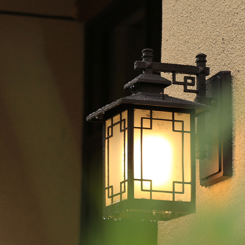 Rynx | Aluminium Black Finish Wall Lighting Window Decoration 1-Head Country Style Wall Lamp with Open Bottom Design
